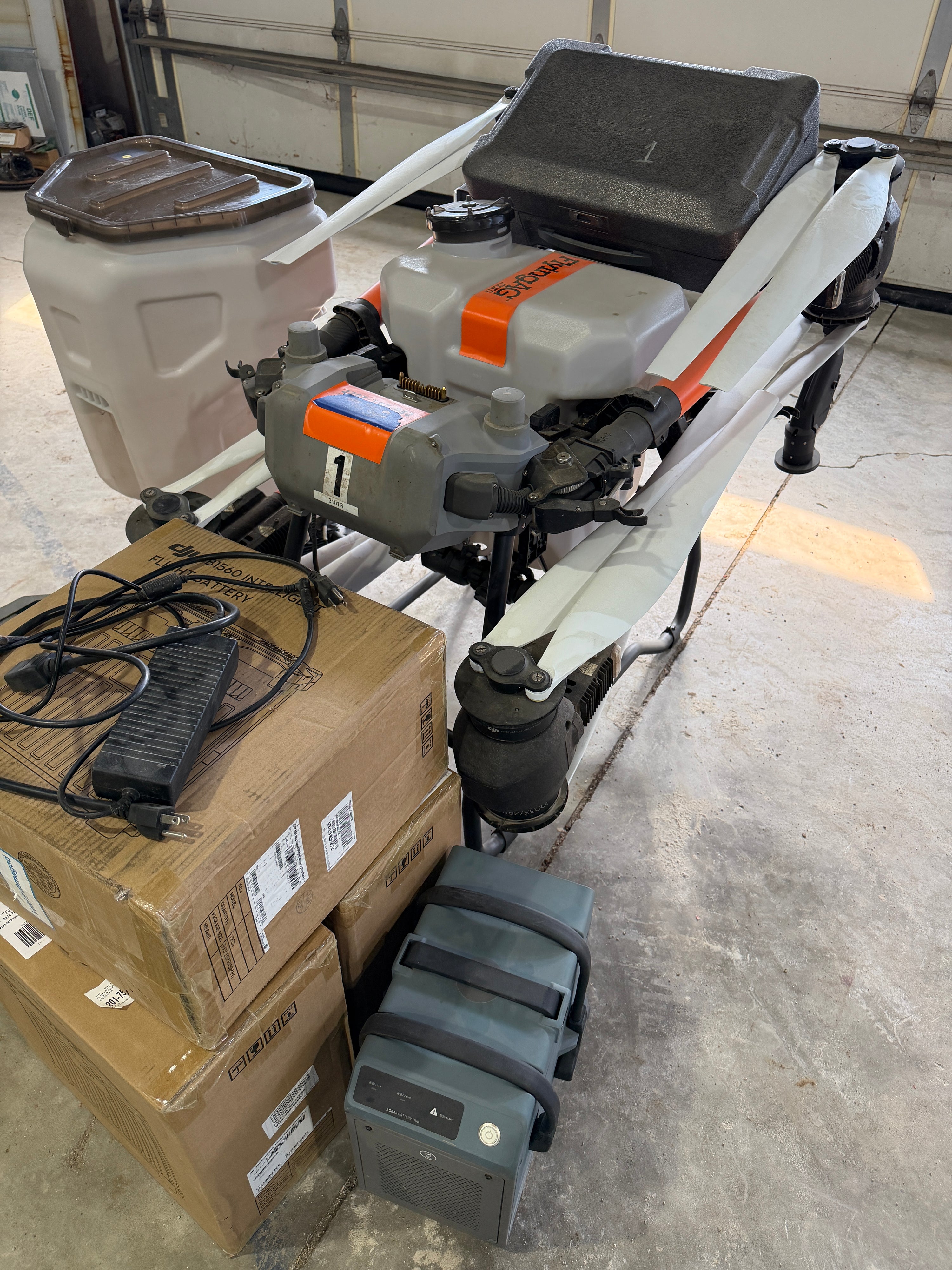 Used DJI T50 Spray and Spread Drone Kit - Stock #15RB